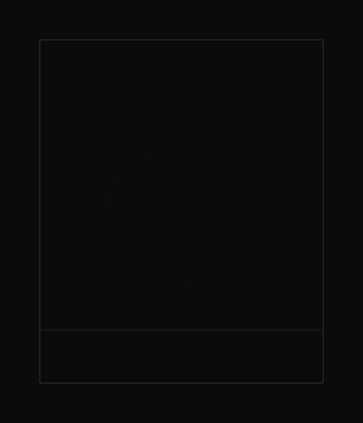 A head on a near-black ground, the surrounding armature drawn in the same colour as the ground and barely visible.